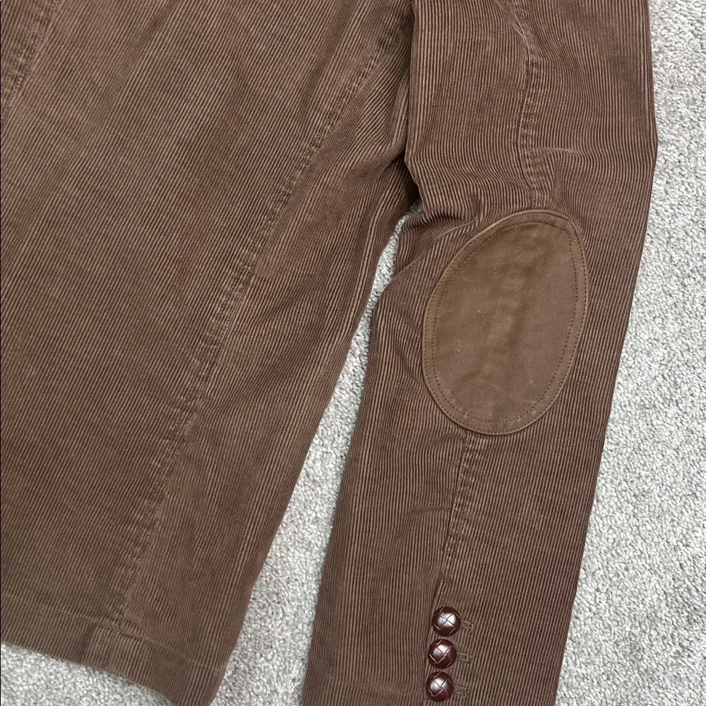 Brown Corduroy Sports Coat Elbow Patches Leather Buttons Size Medium